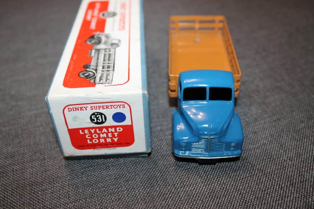 leyland-comet-stake-lorry-scarce-colour-french-blue-and-brown-dinky-toys-531-front