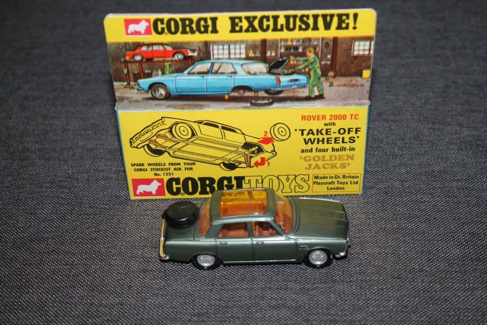 rover-2000tc-metallic-green-brown-interi-sideor-corgi-toys-275