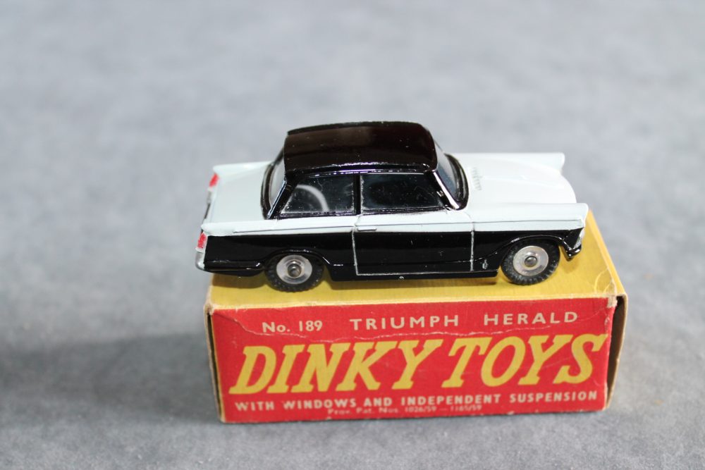triumph herald promotional black and white dinky toys 189 side