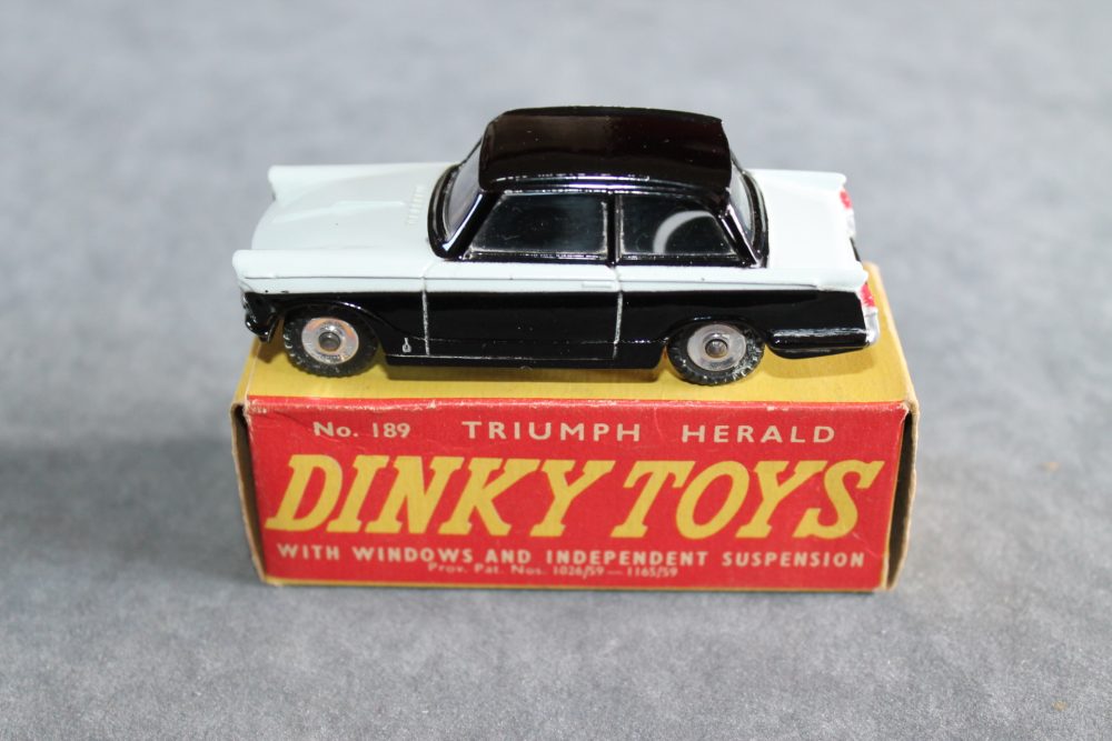 triumph herald promotional black and white dinky toys 189