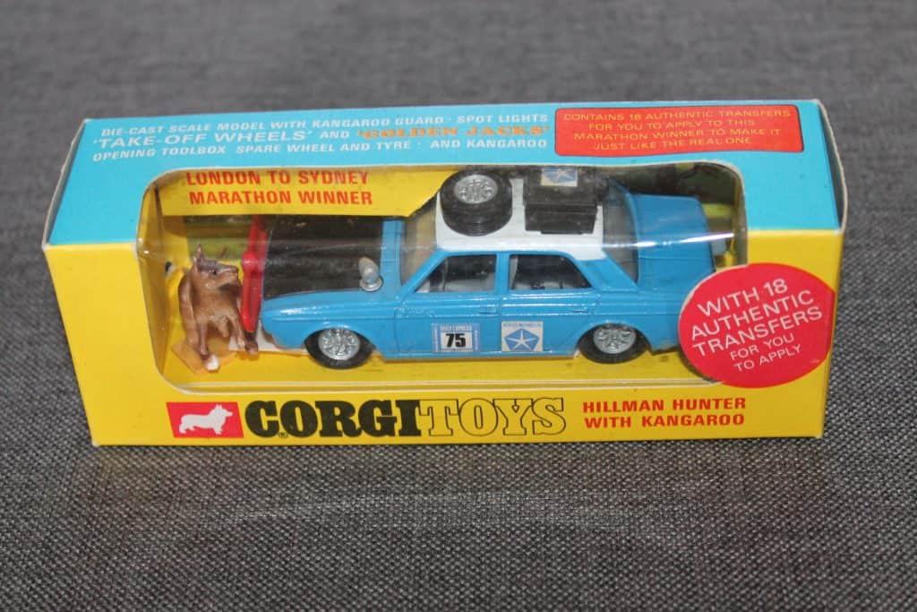 Corgi - Voiture miniature - Corgi Toys 302 Hillman Hunter With Kangaroo, Boxed - Boîte de