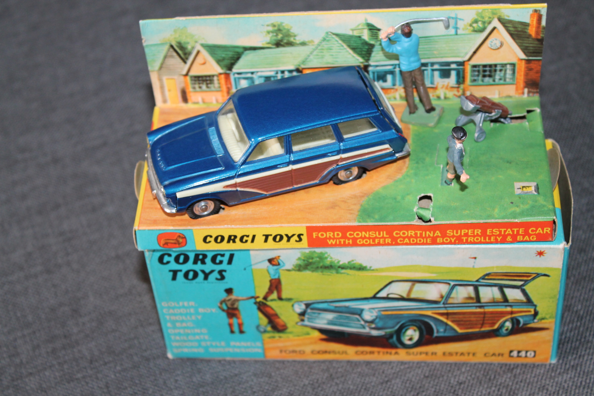 Toys 440 Ford Consul Cortina Golf Set Diecast