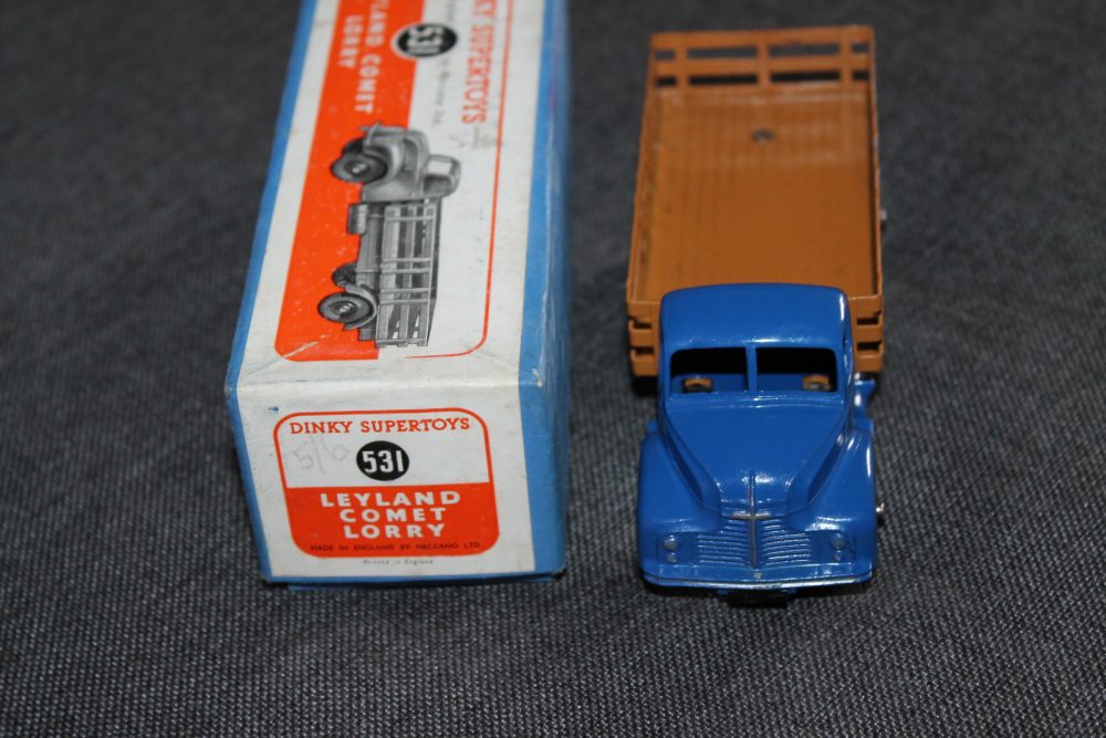 comet-stake-lorry-blue-and-brown-dinky-toys-531-front