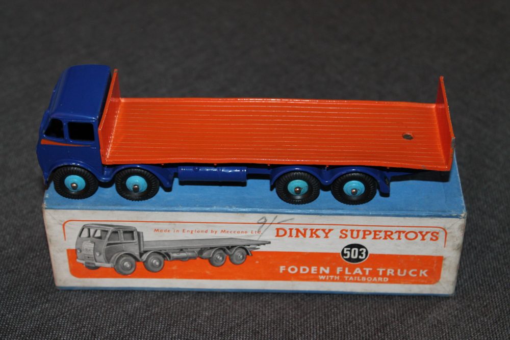 foden-1st-cab-tailboard-violet-blue-andorange-dinky-toys-503