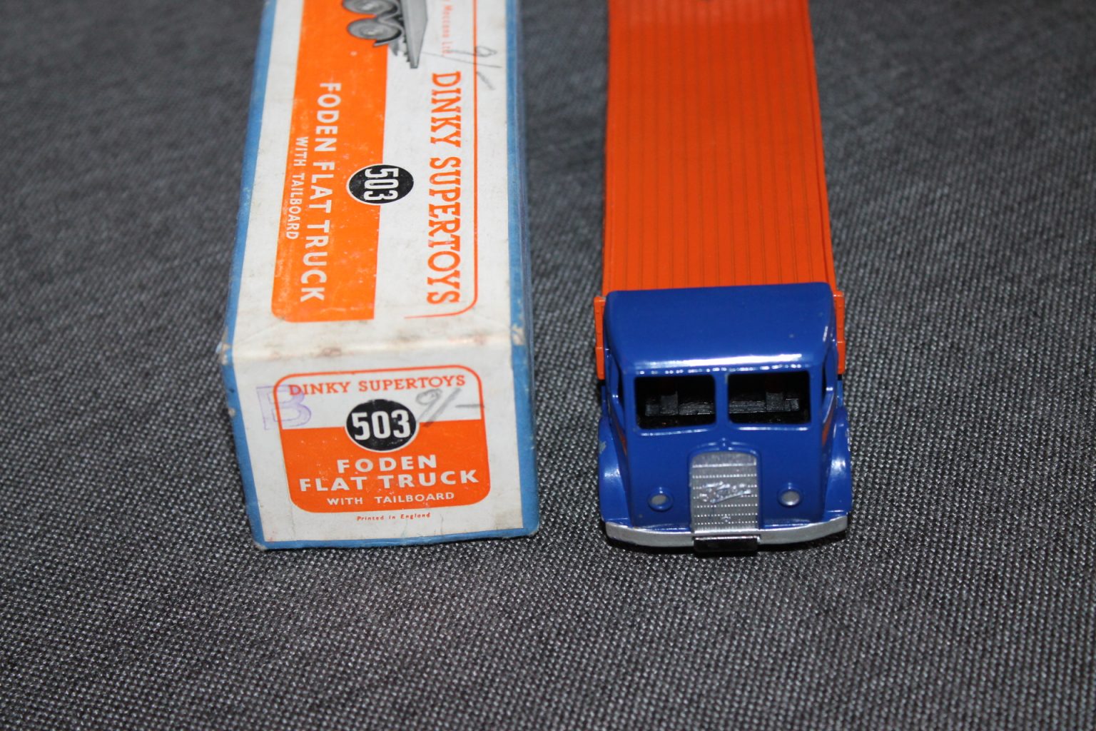 Dinky Toys 503/903 – Foden Flat Truck – Bleu Et Orange – Angleterre – En Boîte