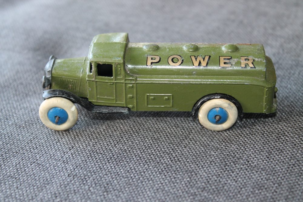 pre war petrol tanker type 2 dark olive green dinky toys 25d