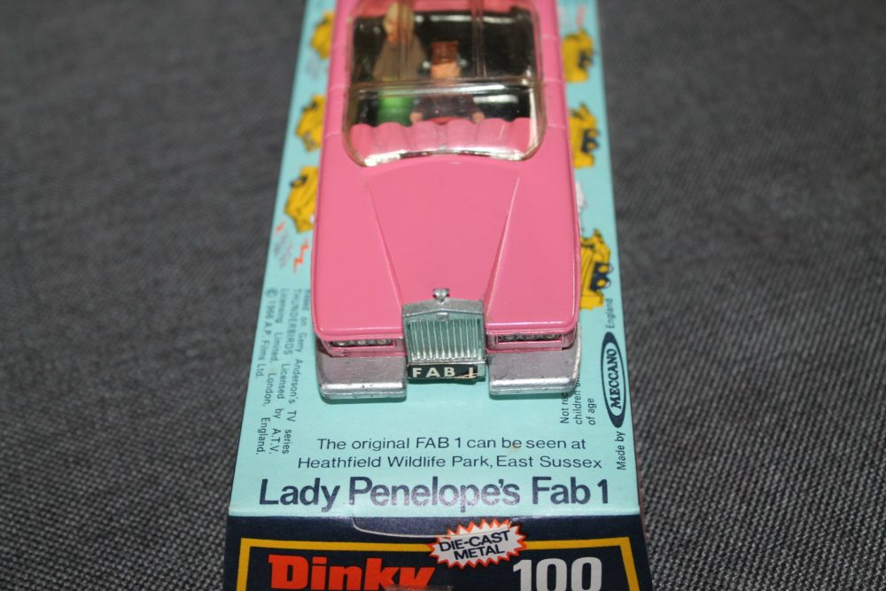 fab1 lady penelope car black interior rare dinky toys 100 front