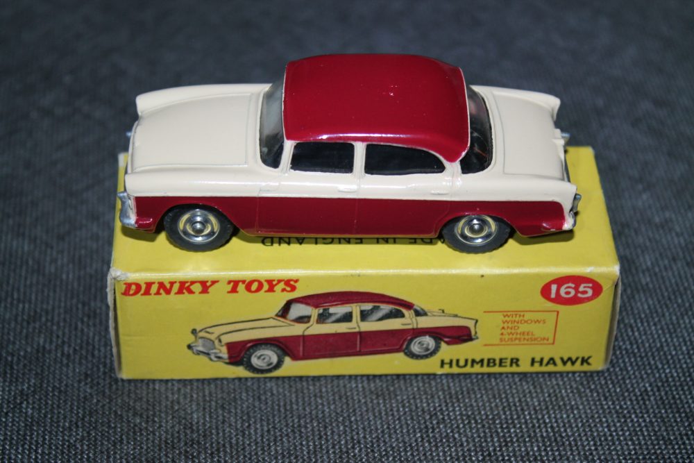 humber hawk burgundy scarce version dinky toys 165