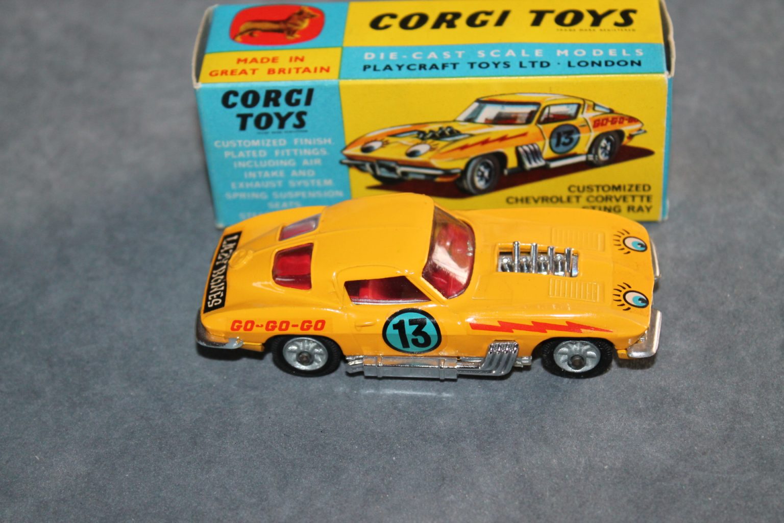 Miniature Corgi Toys – Chevrolet Corvette Stingray Customized, 1/43, Bleue