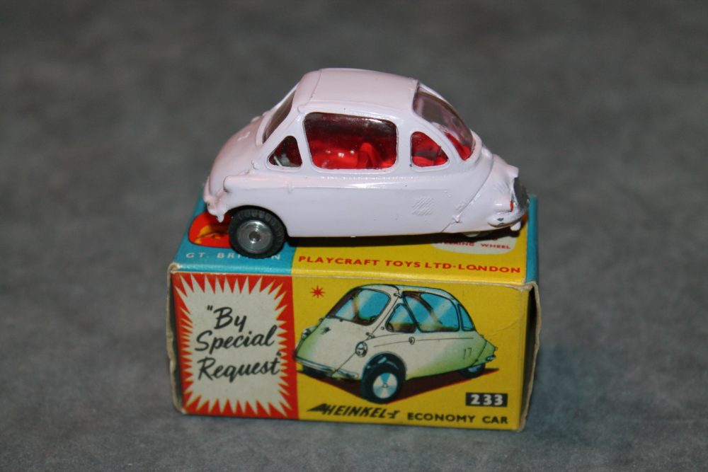 heinkel economy car deep lilac corgi toys 233