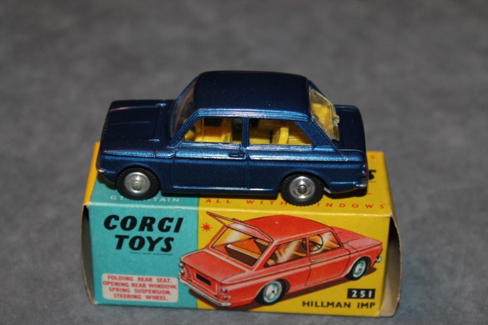 hillman imp metallic blue corgi toys 251