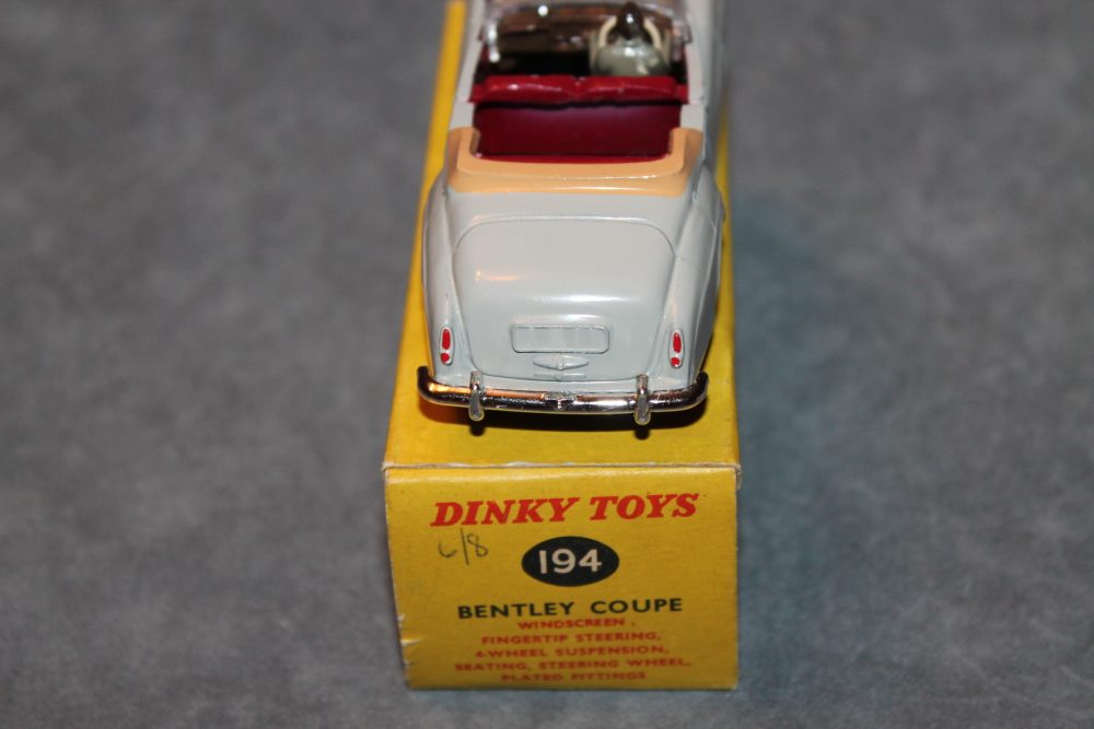 bentley coupe dinky toys 194 back