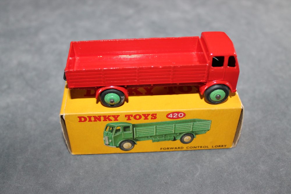 forward control lorry red dinky toys 420 side