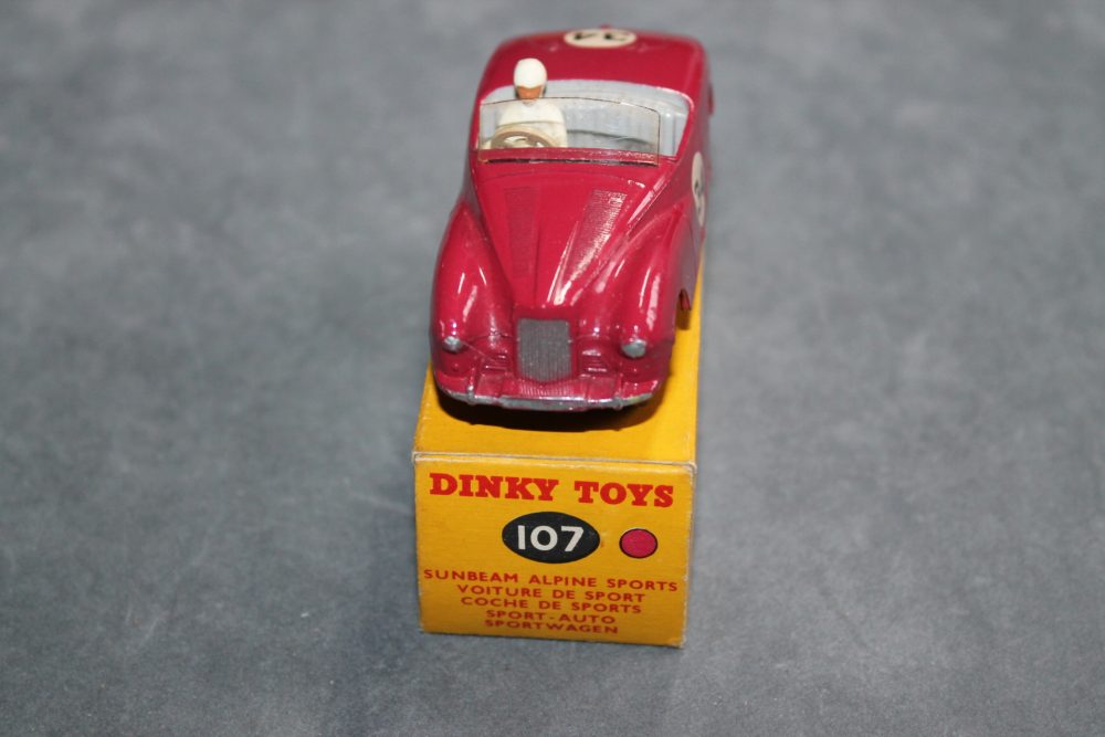 sunbeam alpine competition cerise dinky toys 107 front