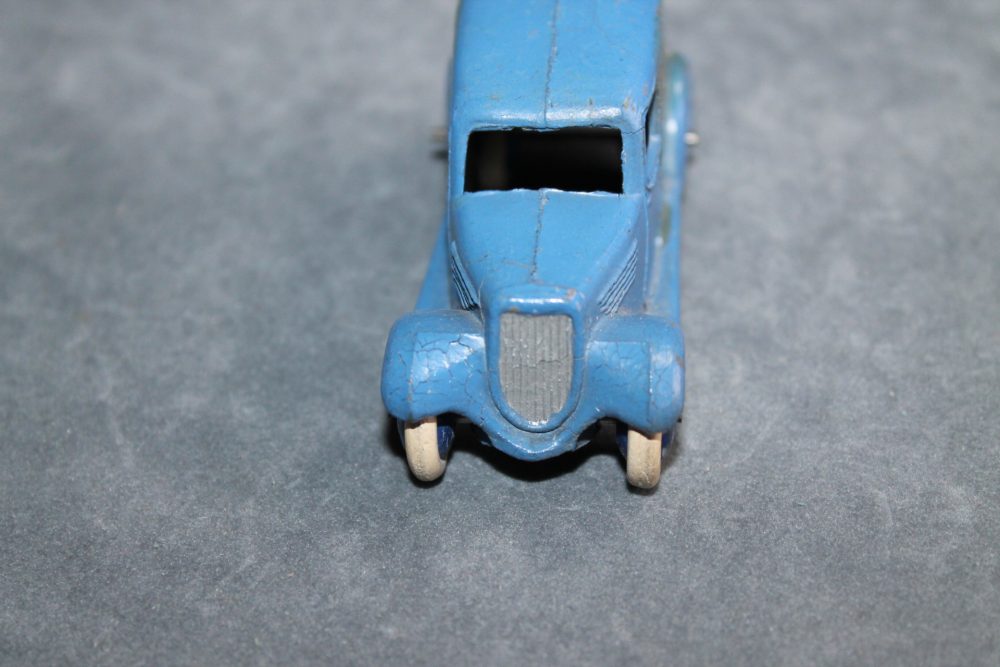 rare type 2 delivery van oxo blue dinky toys pre war 28d front