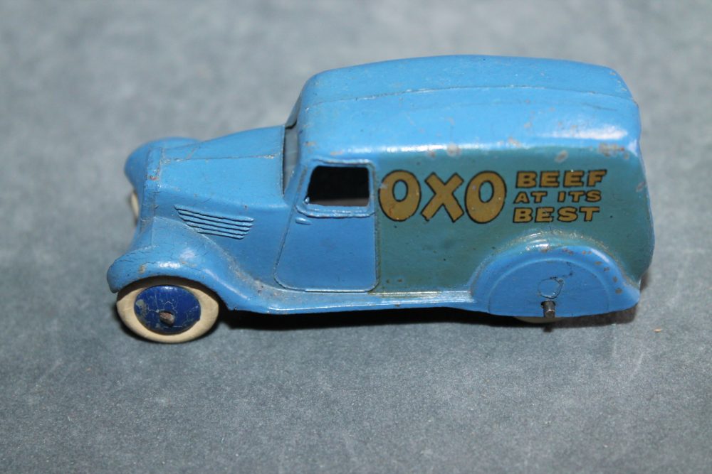 rare type 2 delivery van oxo blue dinky toys pre war 28d