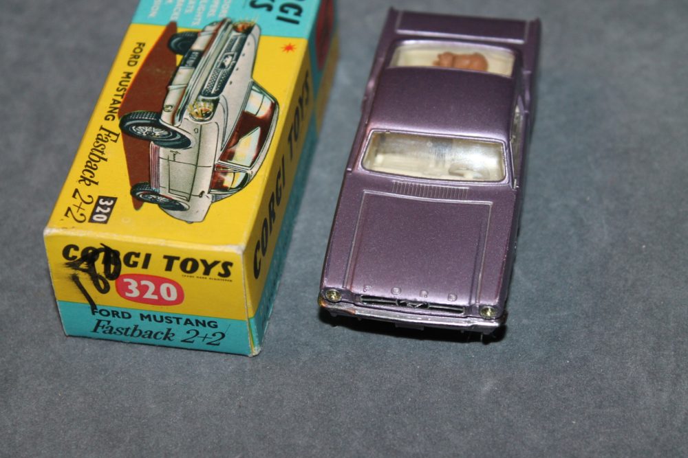 ford mustang lilac corgi toys 320 front
