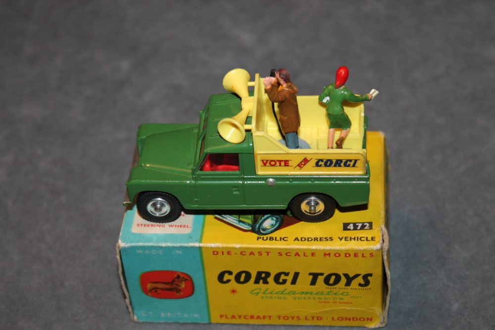 public address vehicle land rover corgi toys 472