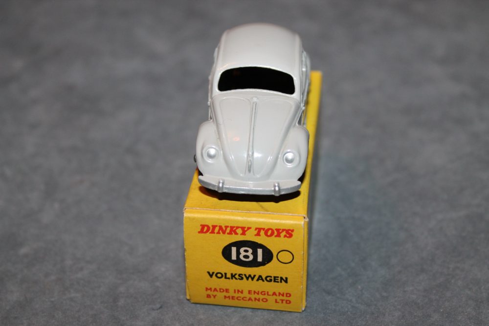 volkswagen beetle grey dinky toys 181 front