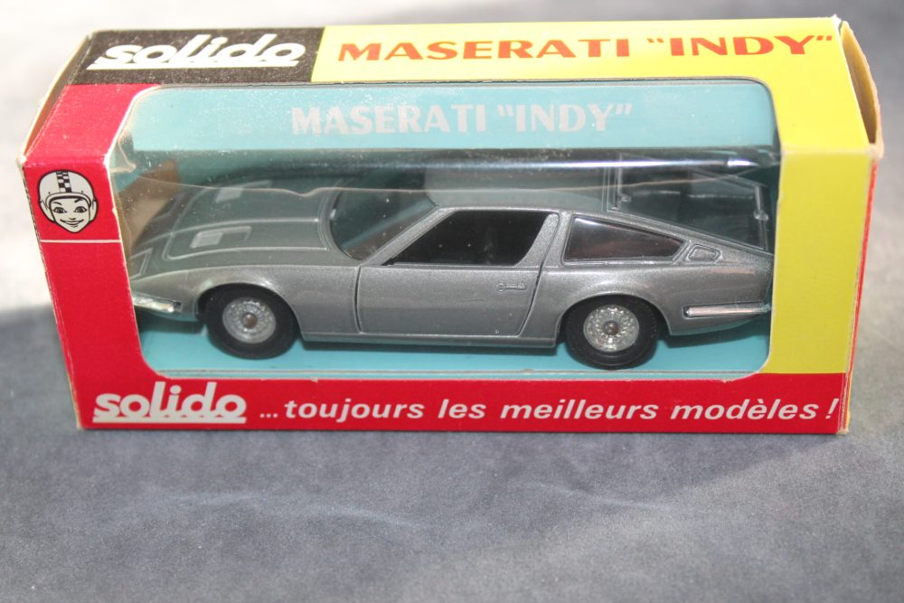 maserati indy silver solido toys 185