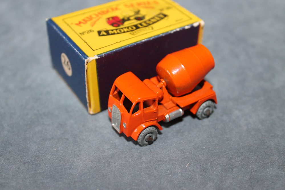 cement mixer orange matchbox 26a
