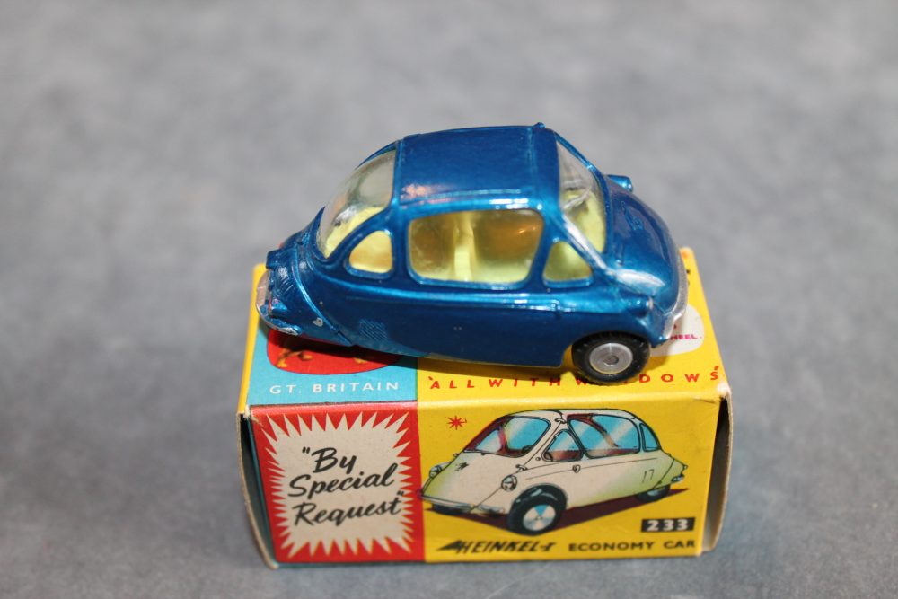 heinkel economy car blue corgi toys 233 side
