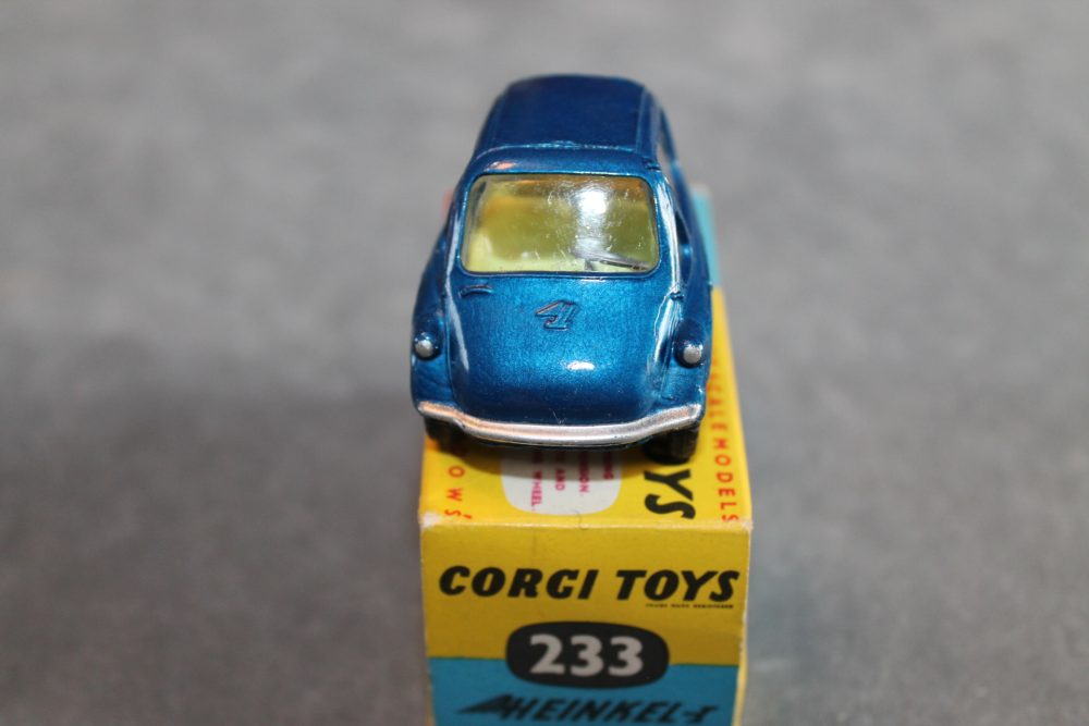 heinkel economy car blue corgi toys 233 front