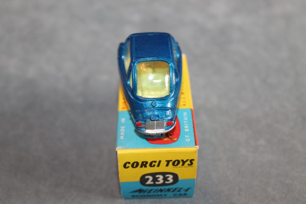 heinkel economy car blue corgi toys 233 back