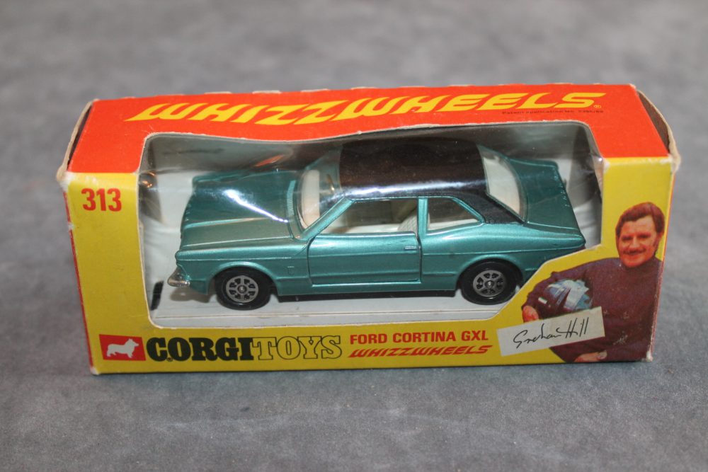 ford cortina gxl-blue corgi toys 313