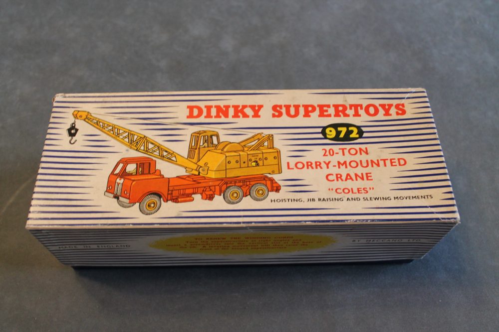 20 ton coles mounted crane lorry dinky toys 972