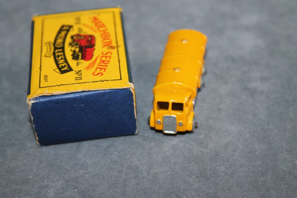 petrol tanker deep yellow matchbox toys 11a front