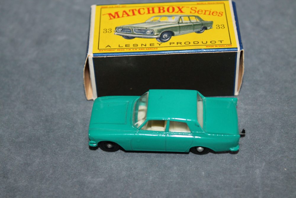 ford zephyr 6 sea green matchbox toys 33b