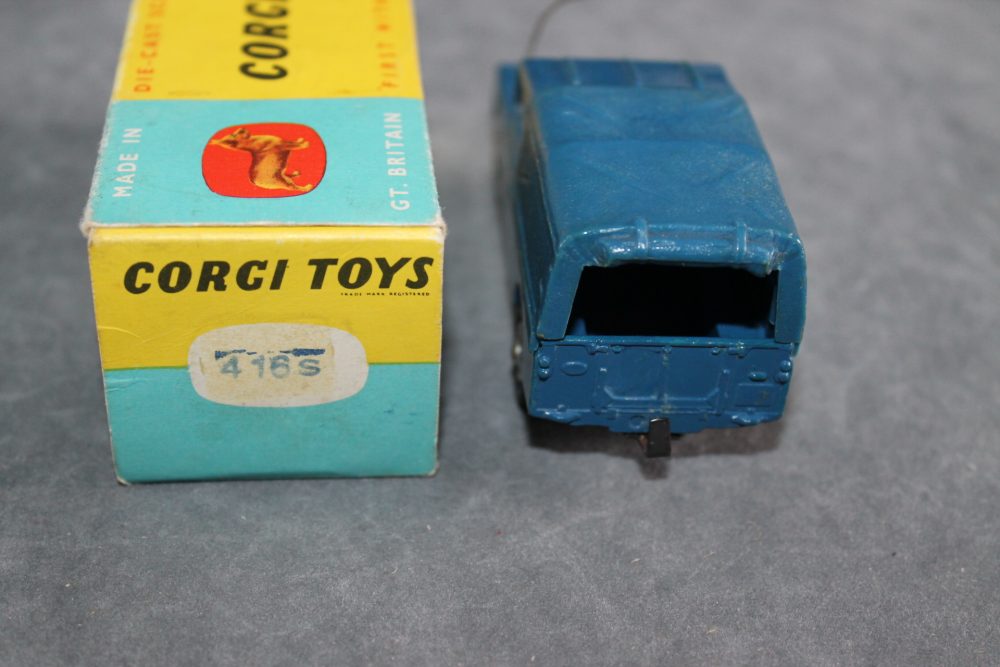 rac land rover blue suspension corgi toys 416S back