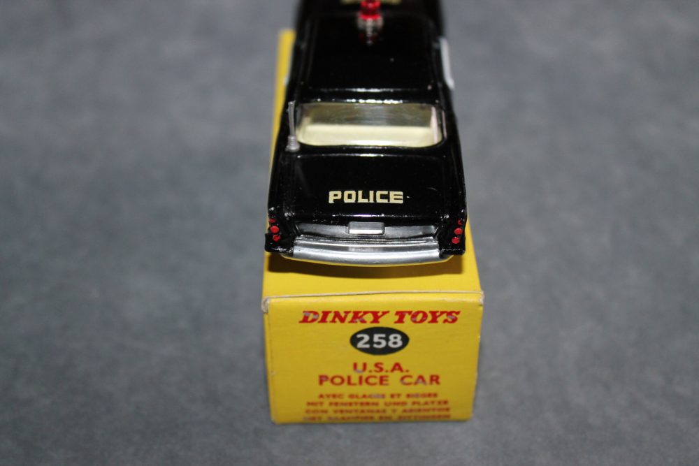 police car usa de soto fireflite dinky toys 258 back