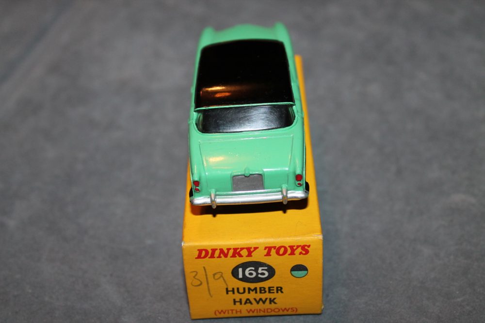 humber hawk green dinky toys 165 back