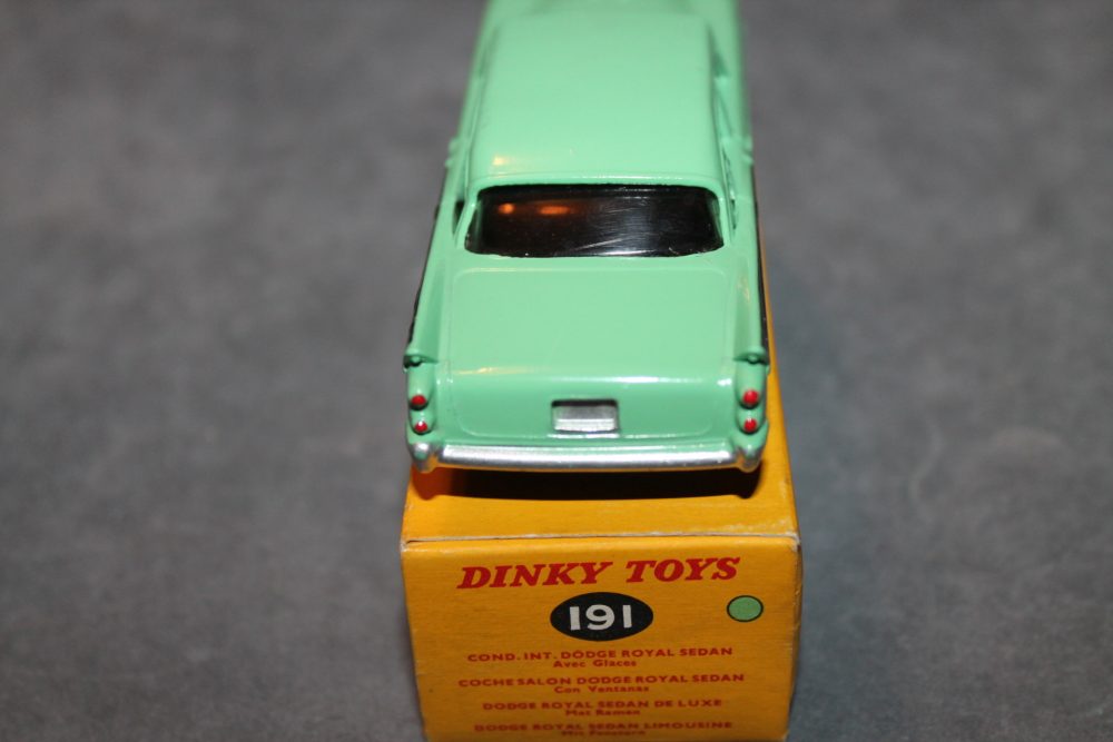 dodge royal green dinky toys 191 back