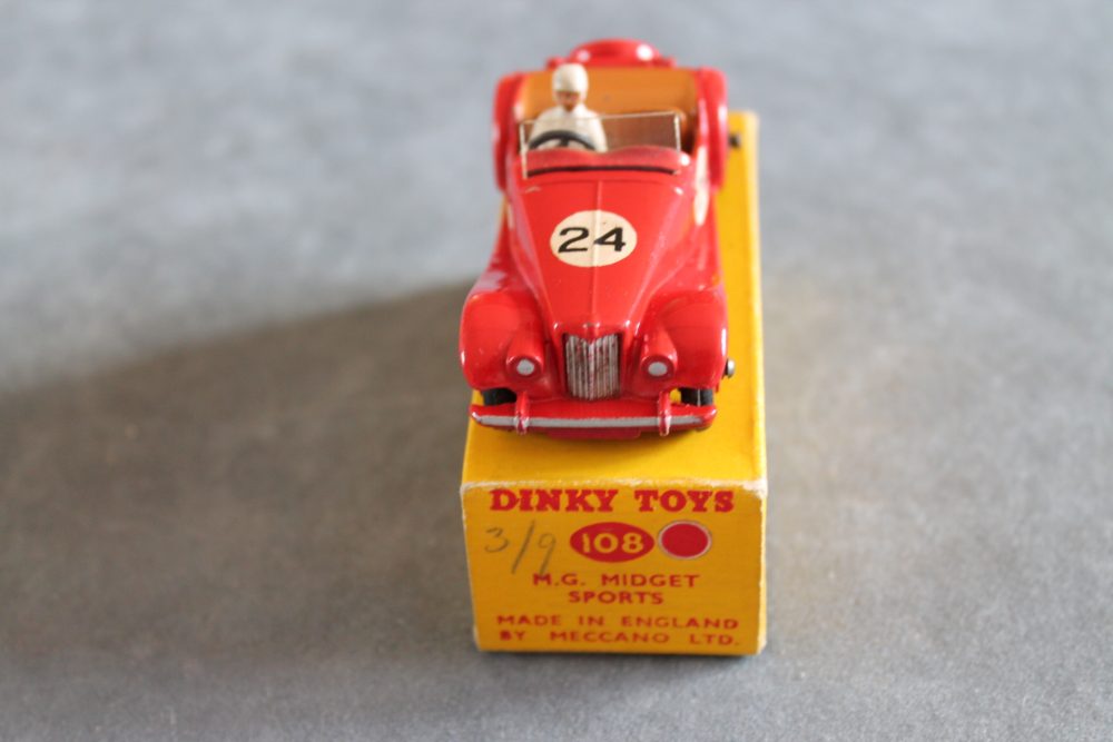 mg midget competition red dinky toys 108 front