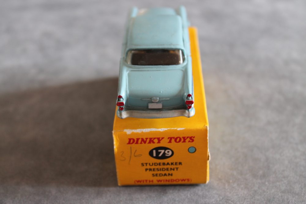 studebaker president blue dinky toys 179 back