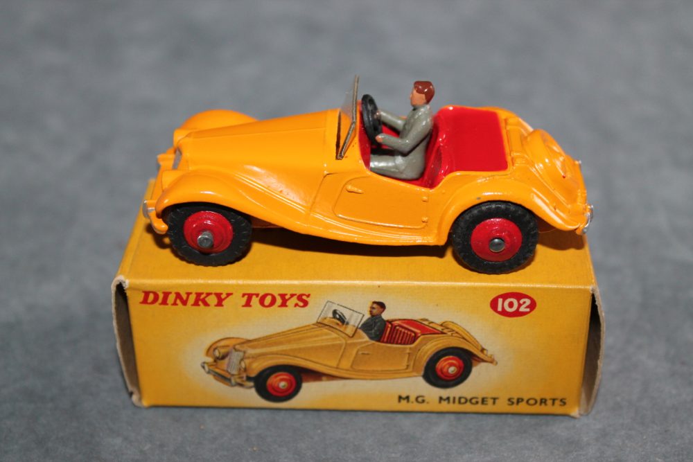 mg midget yellow dinky toys 102