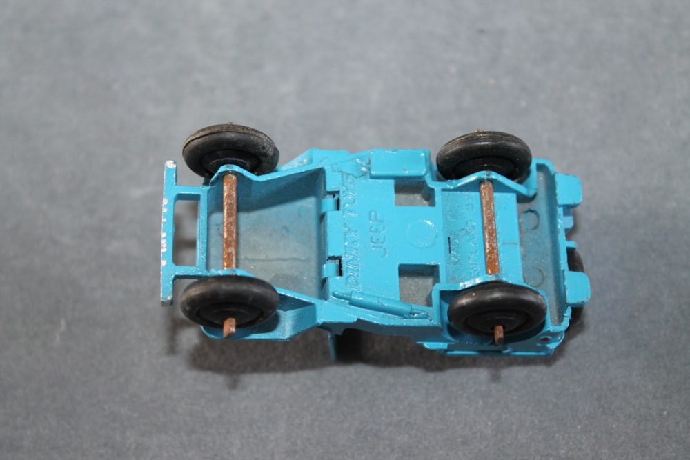 civilian jeep blue dinky toys 25j base