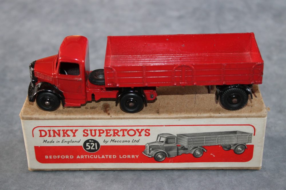 bedford articulated lorry brick red dinky toys 521