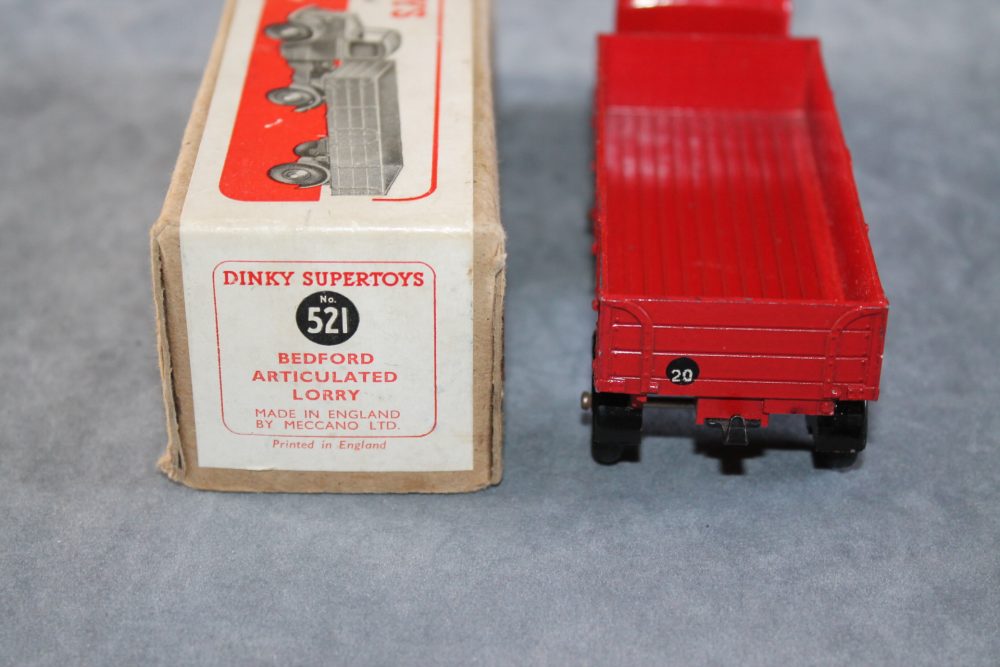 bedford articulated lorry brick red dinky toys 521-back
