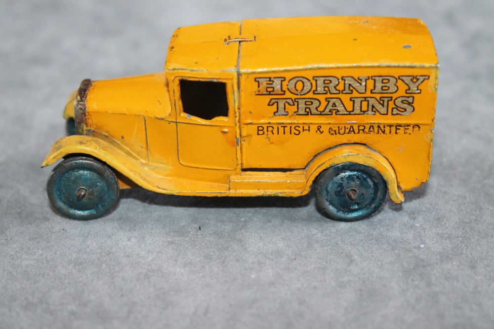 advertising van hornby trains yellow dinky toys 28a