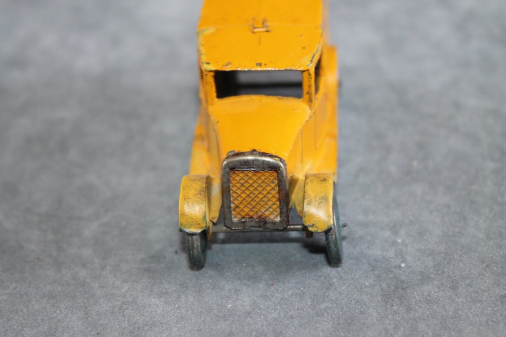 advertising van hornby trains yellow dinky toys 28a front