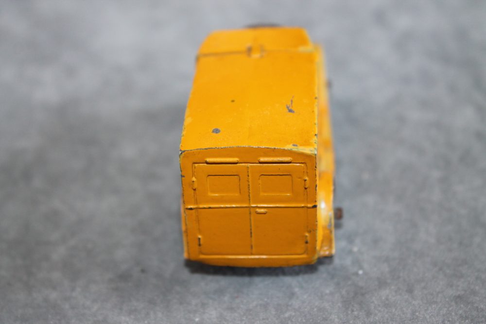advertising van hornby trains yellow dinky toys 28a back