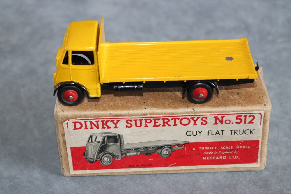 guy flat truck yellow dinky toys 512