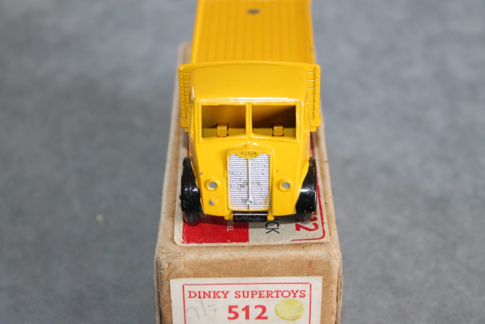 guy flat truck yellow dinky toys 512 front