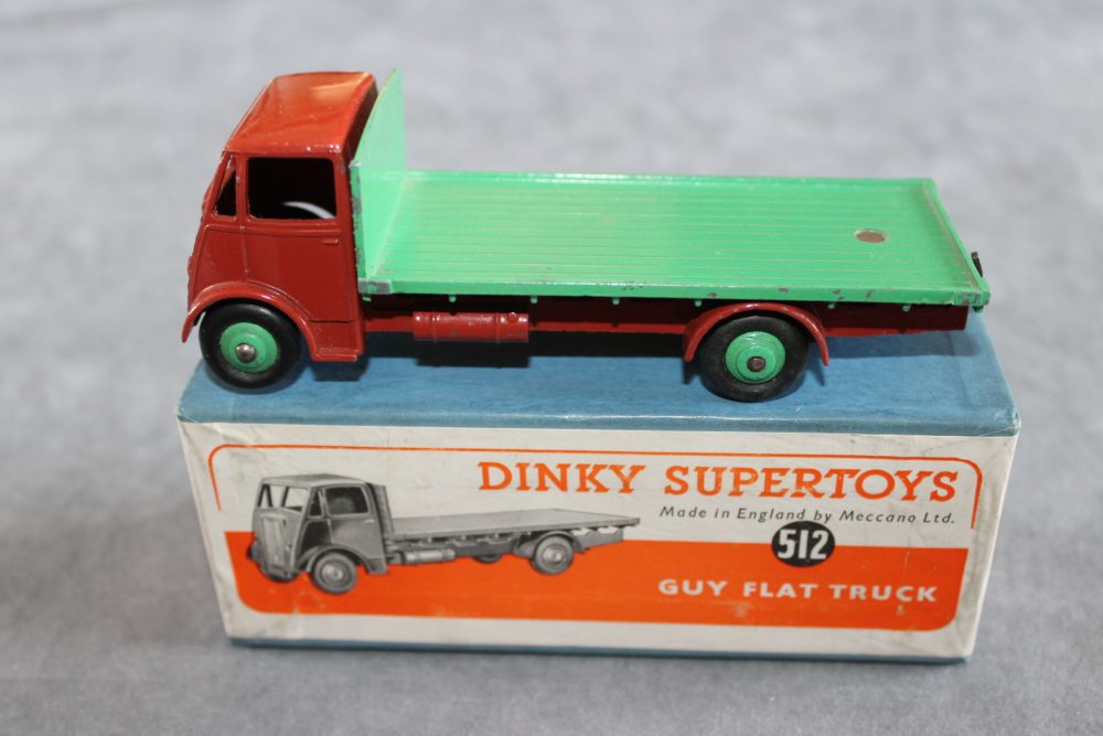guy flatbed brown and green dinky toys 512