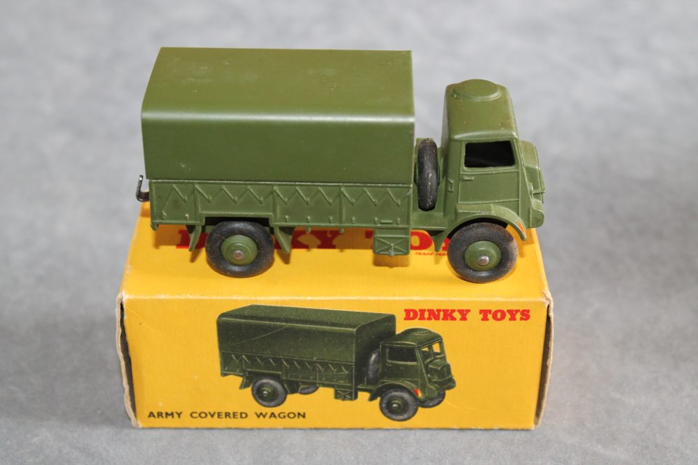 army covered wagon dinky toys 623 side