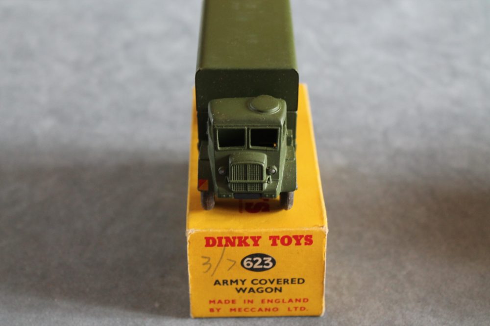 army covered wagon dinky toys 623 front